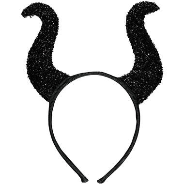 Headband Devilish Demon Horns Black One size