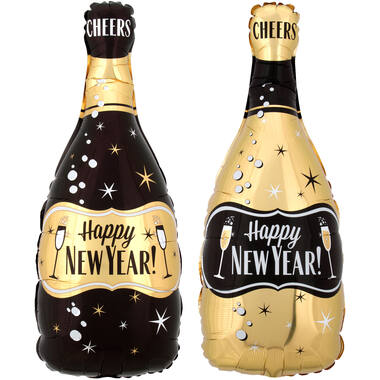 18in/45cm Shape HNY Gold & Black Bub