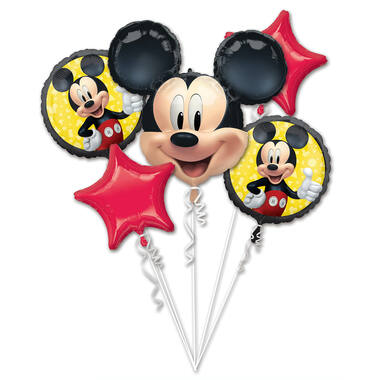 Foil Balloon Bouquet - Mickey Mouse Forever - 5 pieces