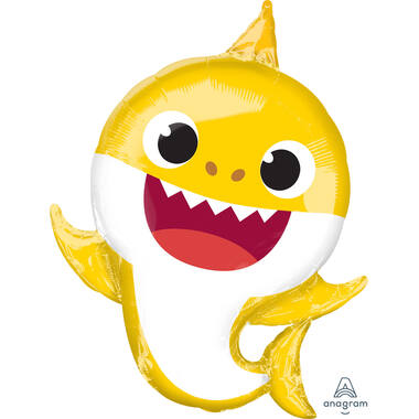 Foil Balloon - Shape - Baby Shark - Yellow - 53 x 66 cm