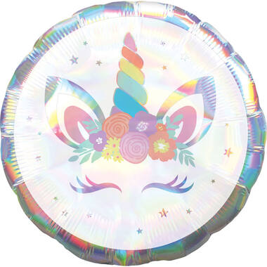 Standard Holographic Iridescent Iridescent Unicorn Party Foil Balloon 