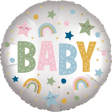 Foil Balloon - "BABY" - Natural - 45 cm