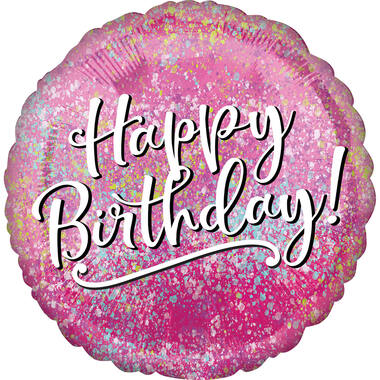 Foil Balloon - "Happy Birthday!" - Pink Fabulous - 45 cm
