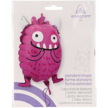 Foil Balloon - Shape - Little Monster - Purple - 45 cm
