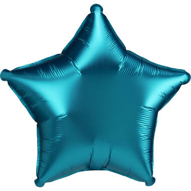 Standard Satin Satin Luxe Aqua Star Foil Balloon S18 Packaged 48 cm
