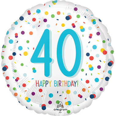 18in/45cm EU Confetti Bday 40