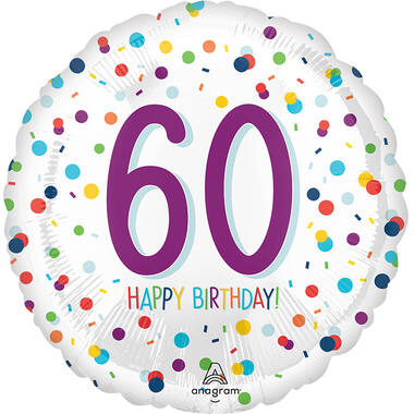 18in/45cm EU Confetti Bday 60