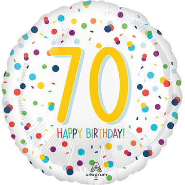 18in/45cm EU Confetti Bday 70