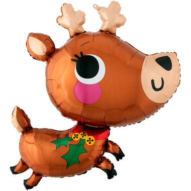 Foil Balloon - Shape - Cute Reindeer Christmas - 76 x 76 cm