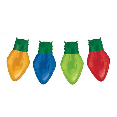 Christmas Light Bulb Foil Balloon D