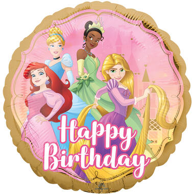 Foil Balloon - "Happy Birthday" - Princess Upon a Time - 45 cm