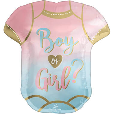 Foil Balloon - Shape Romper "Boy or Girl?" - 55 x 60 cm