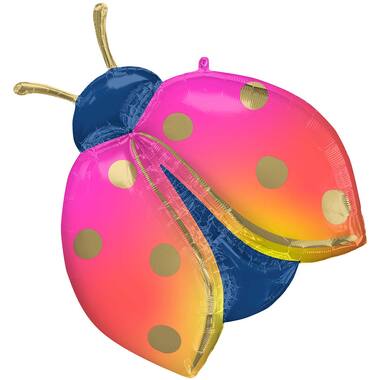 Foil Balloon - Shape - Colorful Ladybug - 68 x 83 cm