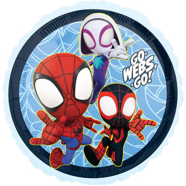 Foil Balloon - "GO-WEBS-GO!" - Spidey & Friends - 45 cm