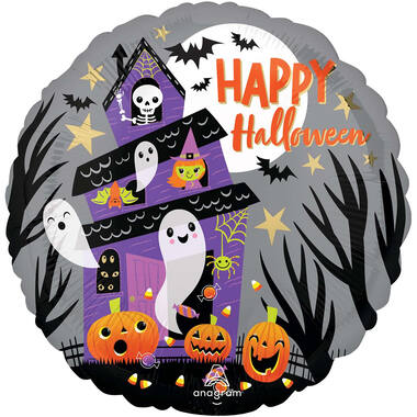 Standard Halloween Haunted House Foil Balloon S40 Packaged 43 cm