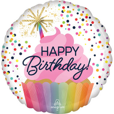 Foil Balloon - "HAPPY Birthday!" - Confetti Sprinkle Birthday - 45 cm