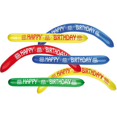 2 Latex Balloons Happy Birthday 120 cm / 48"