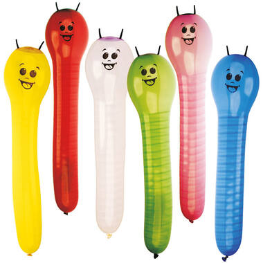 6 Latex Balloons Caterpillar 60.9 cm / 24"