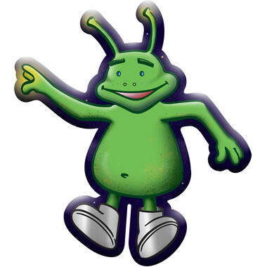 Shape Space Party Alien 67x75cm