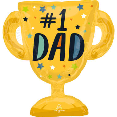 Foil Balloon - Shape - Trophy - "#1 DAD"