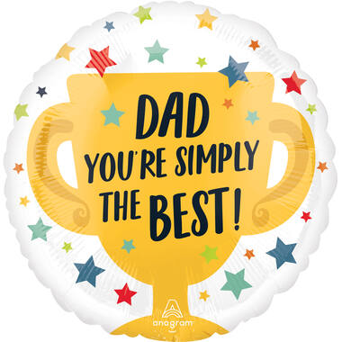 Foil Balloon – "DAD YOU'RE SIMPLY THE BEST" – 45 cm