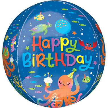Orbz® - Cute Octopus "Happy Birthday" - 38 x 40 cm