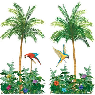 2 Scene Setter Add-Ons Palm Tree Plastic 165 x 85 cm