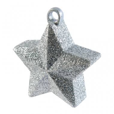 Balloon Weight Star Silver Glitter 170 g/6 oz