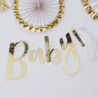 Backdrop - Oh Baby! - Gold