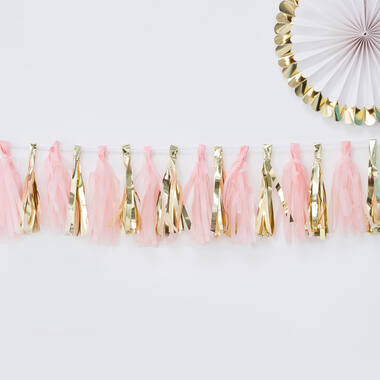 Tassel Garland - Pink & Gold