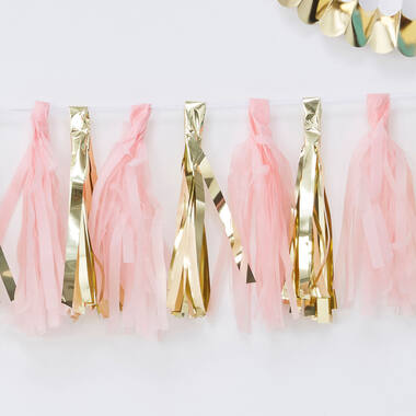 Tassel Garland - Pink & Gold