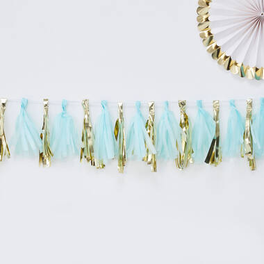 Tassel Garland - Blue & Gold