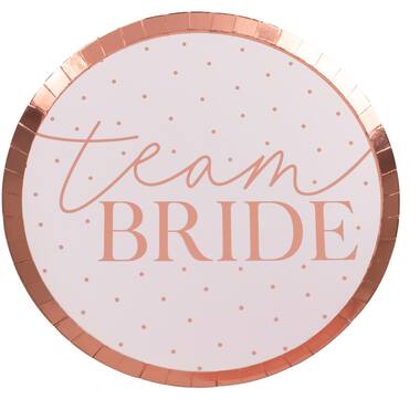 Rose Gold 'Team Bride' & blush plate