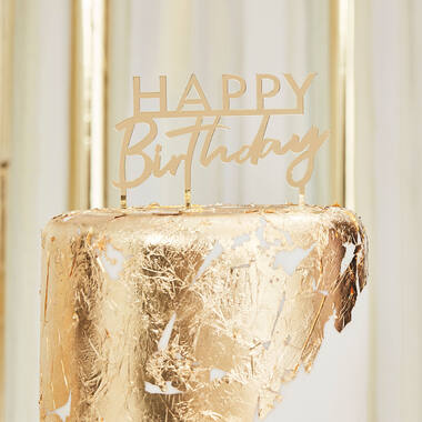 Gold Acrylic Cake Topper