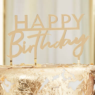 Gold Acrylic Cake Topper