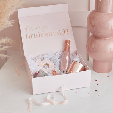 Bridesmaid Proposal Box - Rose Gold Foil