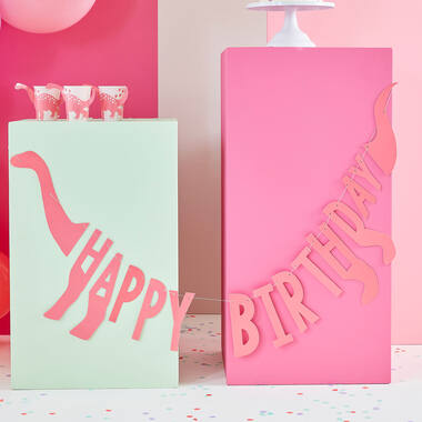 Bunting - Happy Birthday Dino Shaped