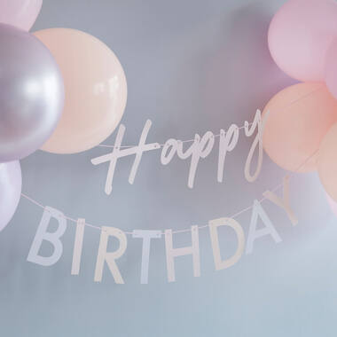 Bunting - Happy Birthday with Balloons -