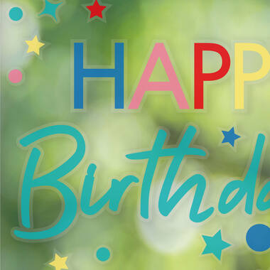 Window Sticker - Happy Birthday - Brights
