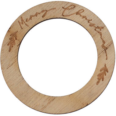 Napkin Ring - Merry Christmas Burnt Out Wood