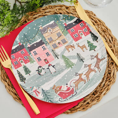 Paper Plates - Christmas Scene Paper Plates