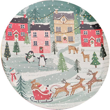 Paper Plates - Christmas Scene Paper Plates