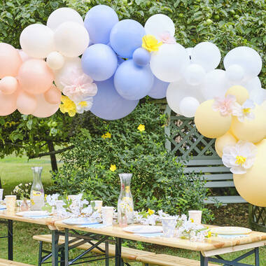 Balloon Arch - Spring Balloon Arch with Paper Flowers
