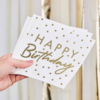 happy birthday napkin
