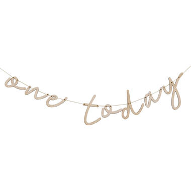 'One Today' Wooden Bunting