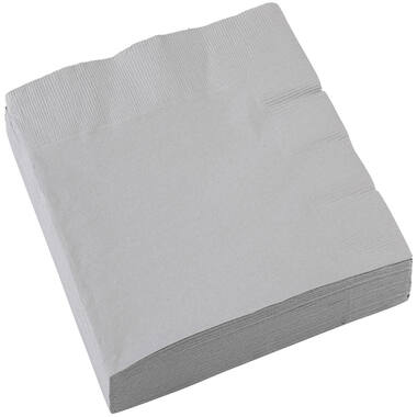 20 Napkins Silver 33 x 33 cm
