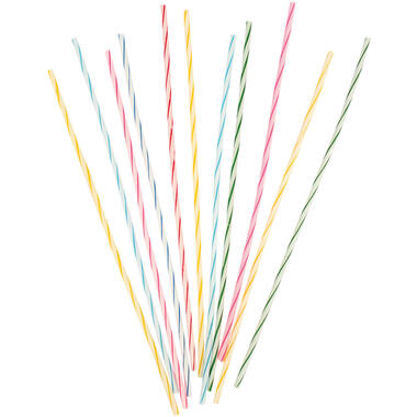 24 Spiral Candles Jackstraws Height 18 cm