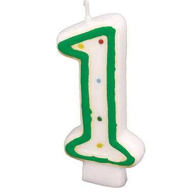Numeral Candle 1 Height 7.3 cm