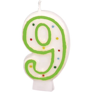 Numeral Candle 9 Height 7.3 cm
