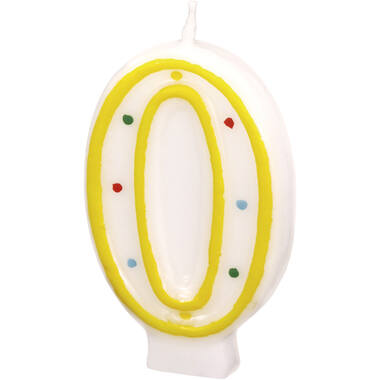 Numeral Candle 0 Height 7.3 cm